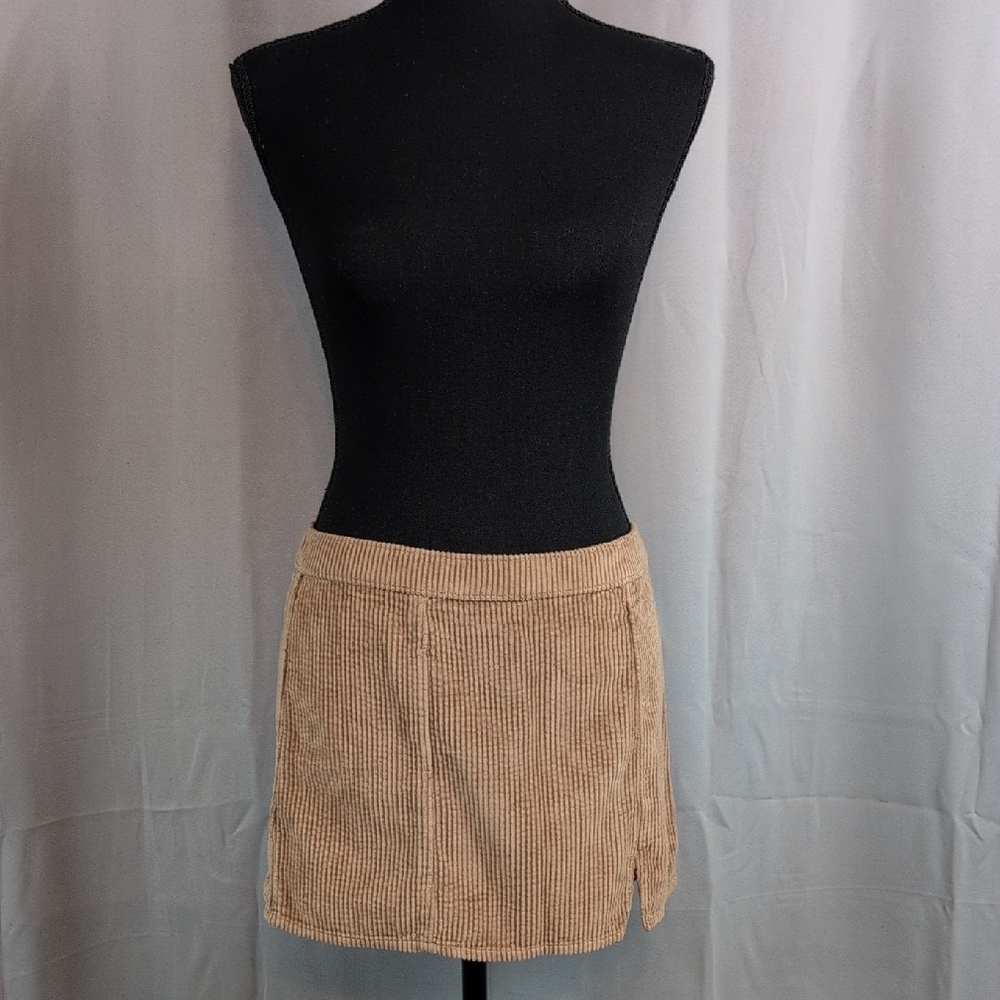 Aerie‎ Tan Corduroy Pencil Skirt